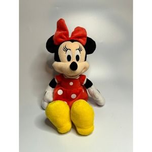 Disney Minnie Mouse Red Polka Dot Dress and Yellow Bow 10" Plush